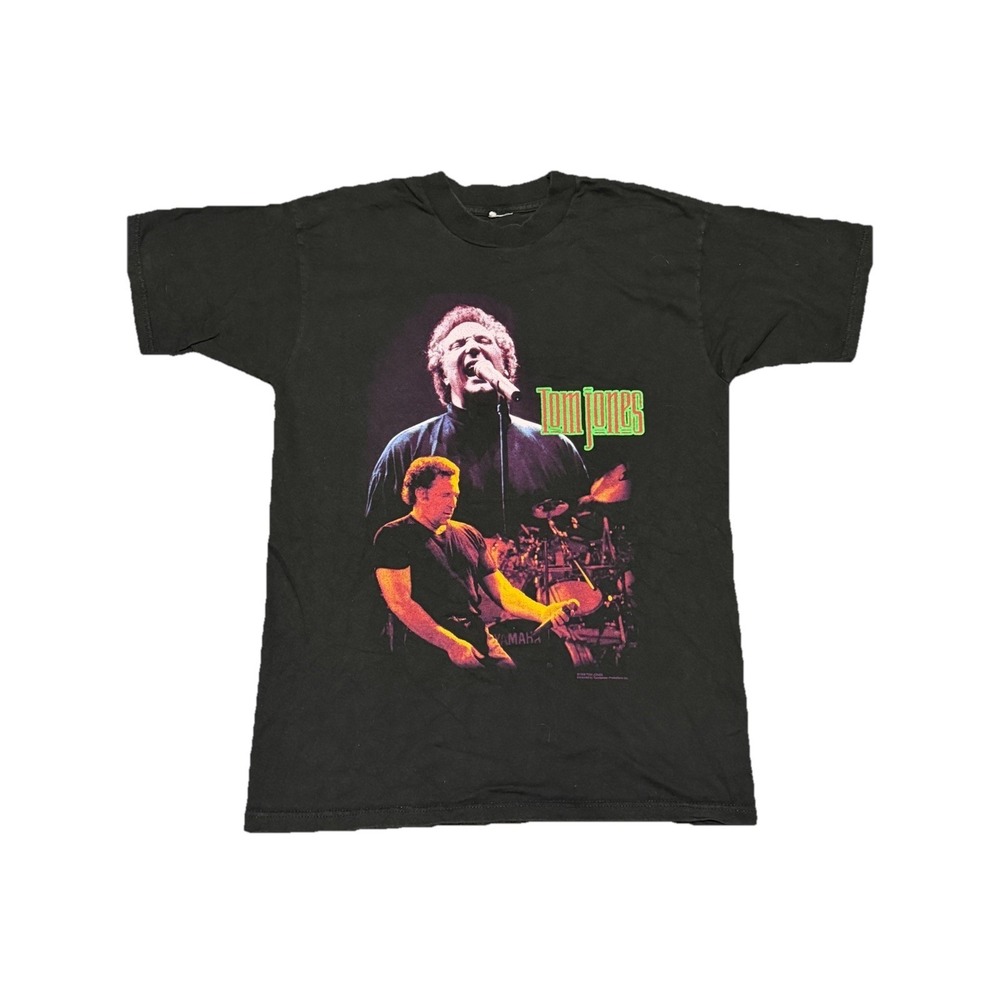 Vintage‎ Tom Jones Concert Tour Rock Shirt 1998 Black Double Sided
